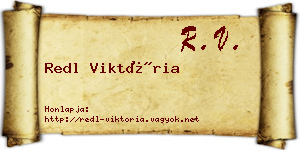 Redl Viktória névjegykártya